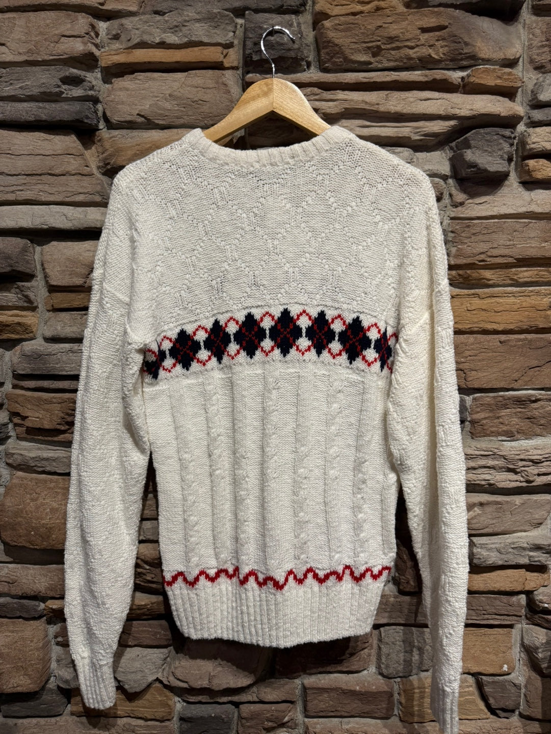 Vintage Sears The Men's  Store White Sweater