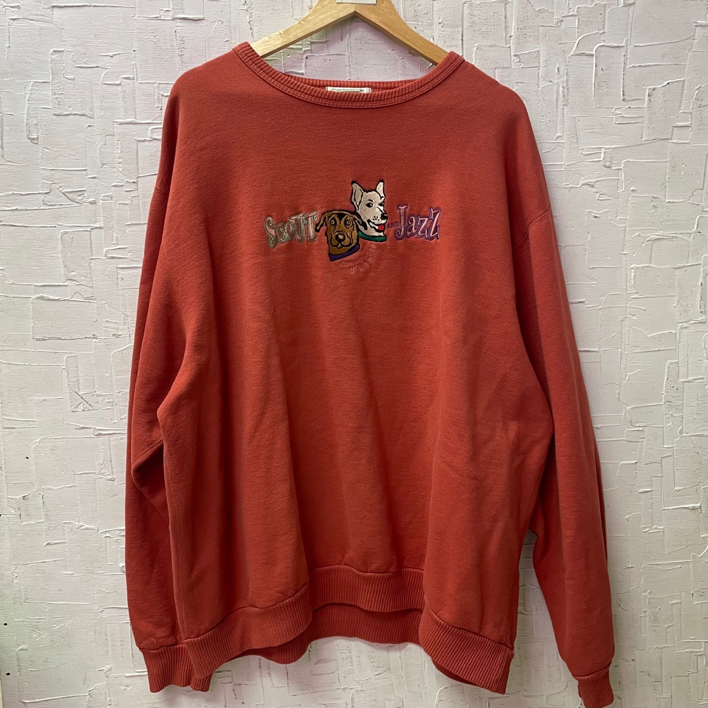Vintage Non-Fiction Best Basics Embroidered Dog Sweatshirt