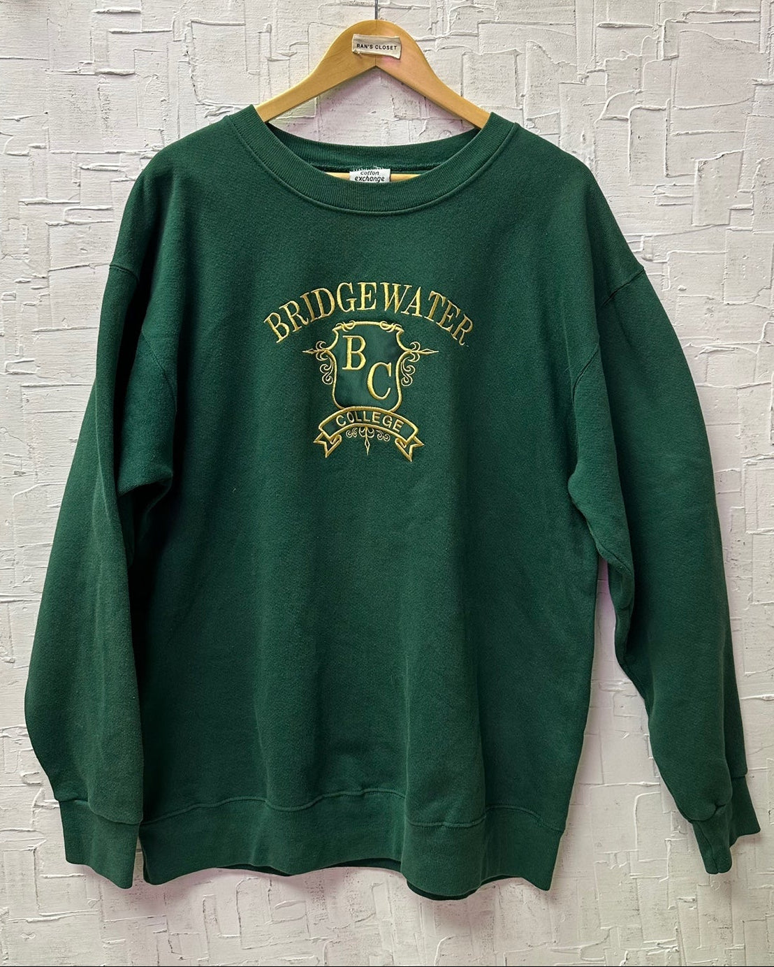 Vintage Bridgewater College Green Sweatshirt