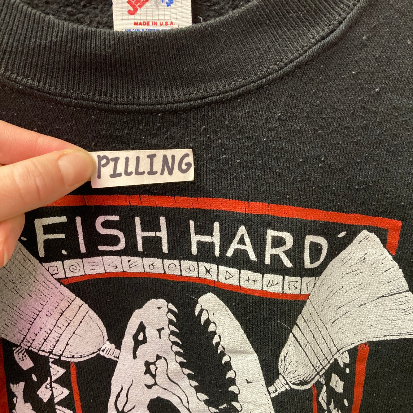 Vintage 1989 Ray Troll "Fish Hard..." Graphic Sweatshirt