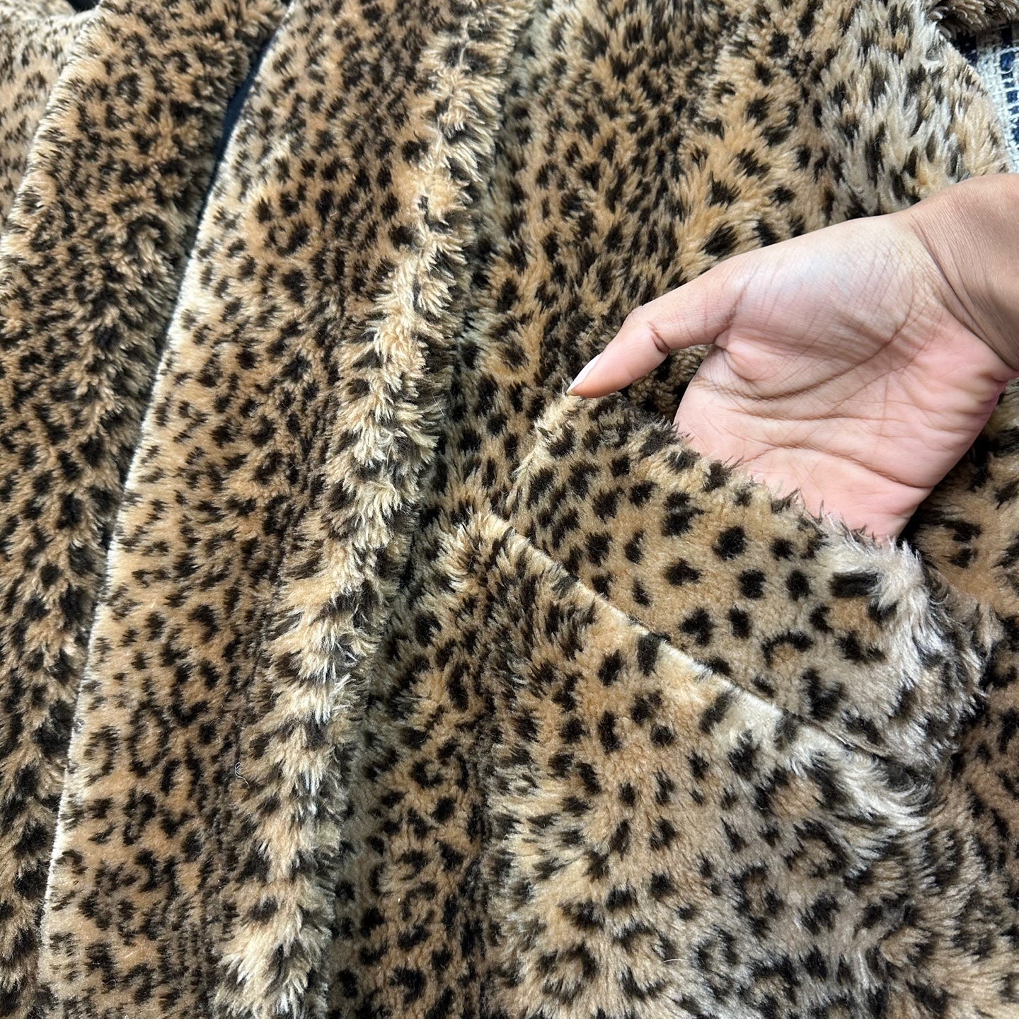 Vintage Collections Fuzzy Cheetah Print Jacket