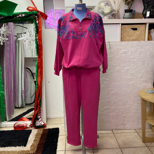 Vintage Northern Spirit Pink Floral Matching Tracksuit