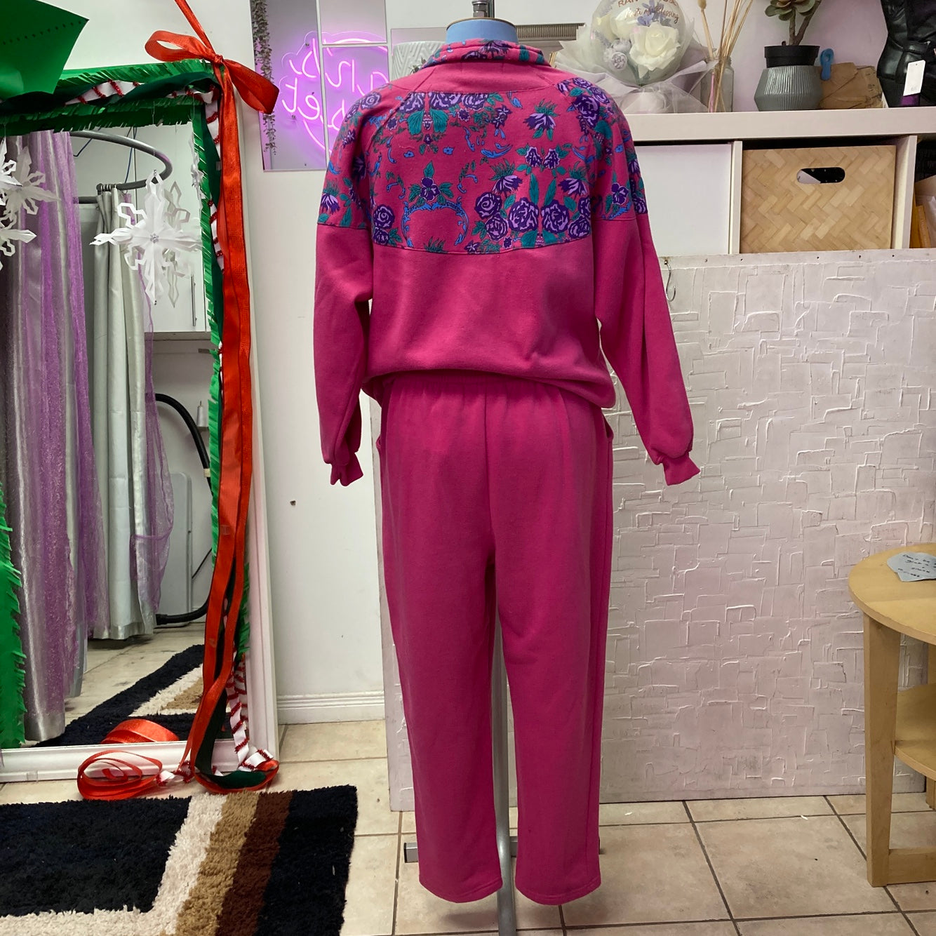 Vintage Northern Spirit Pink Floral Matching Tracksuit