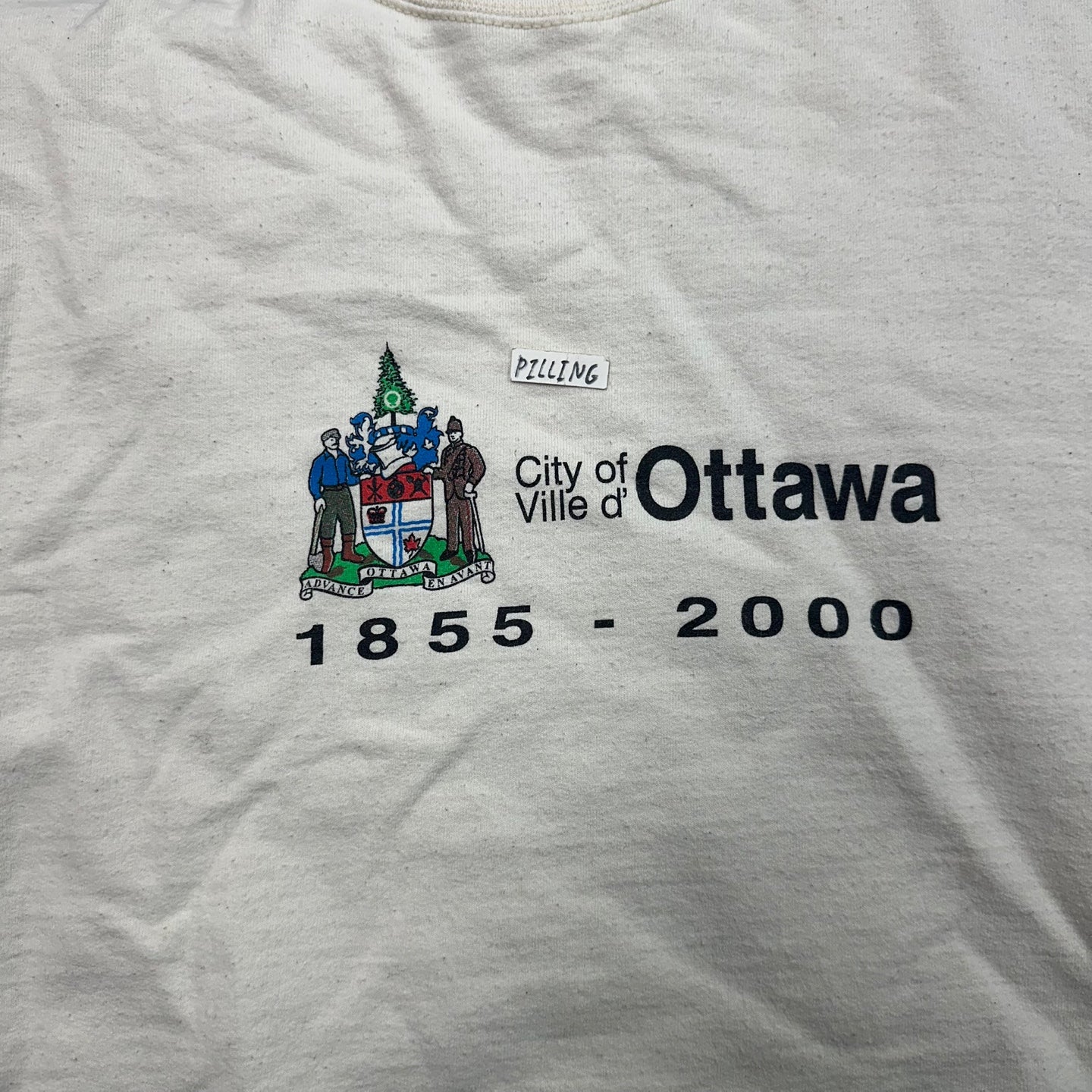 Vintage City of Ottawa White Crewneck Sweatshirt