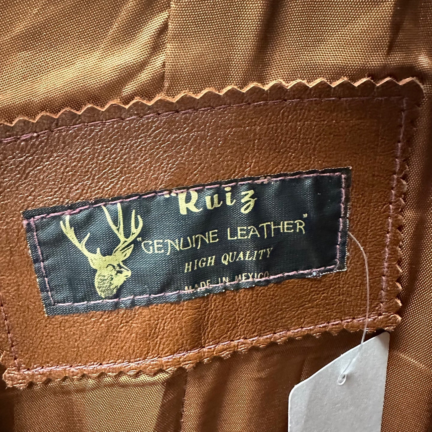 Vintage Ruiz Made in Mexico Brown Leather Blazer