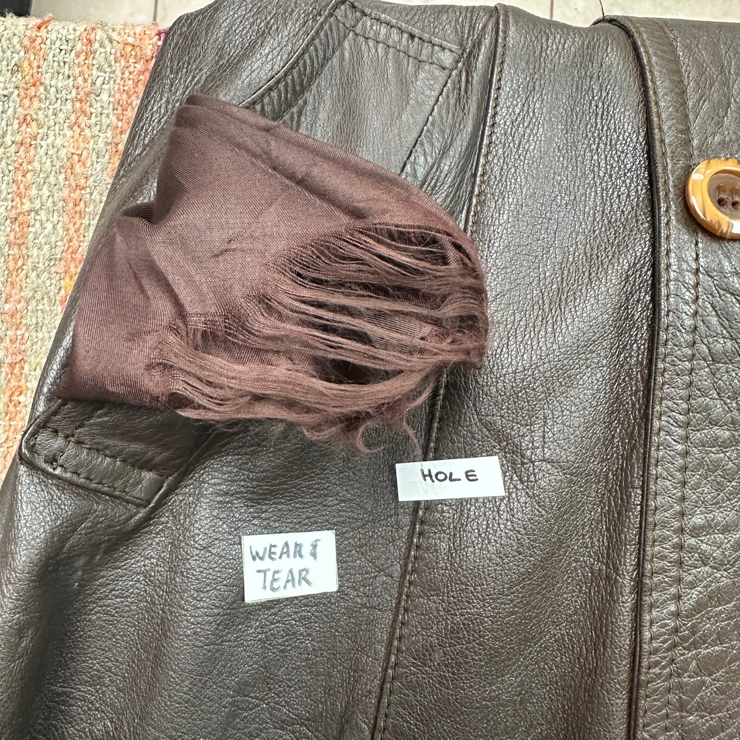 Vintage Tannery Row Long Brown Leather Coat