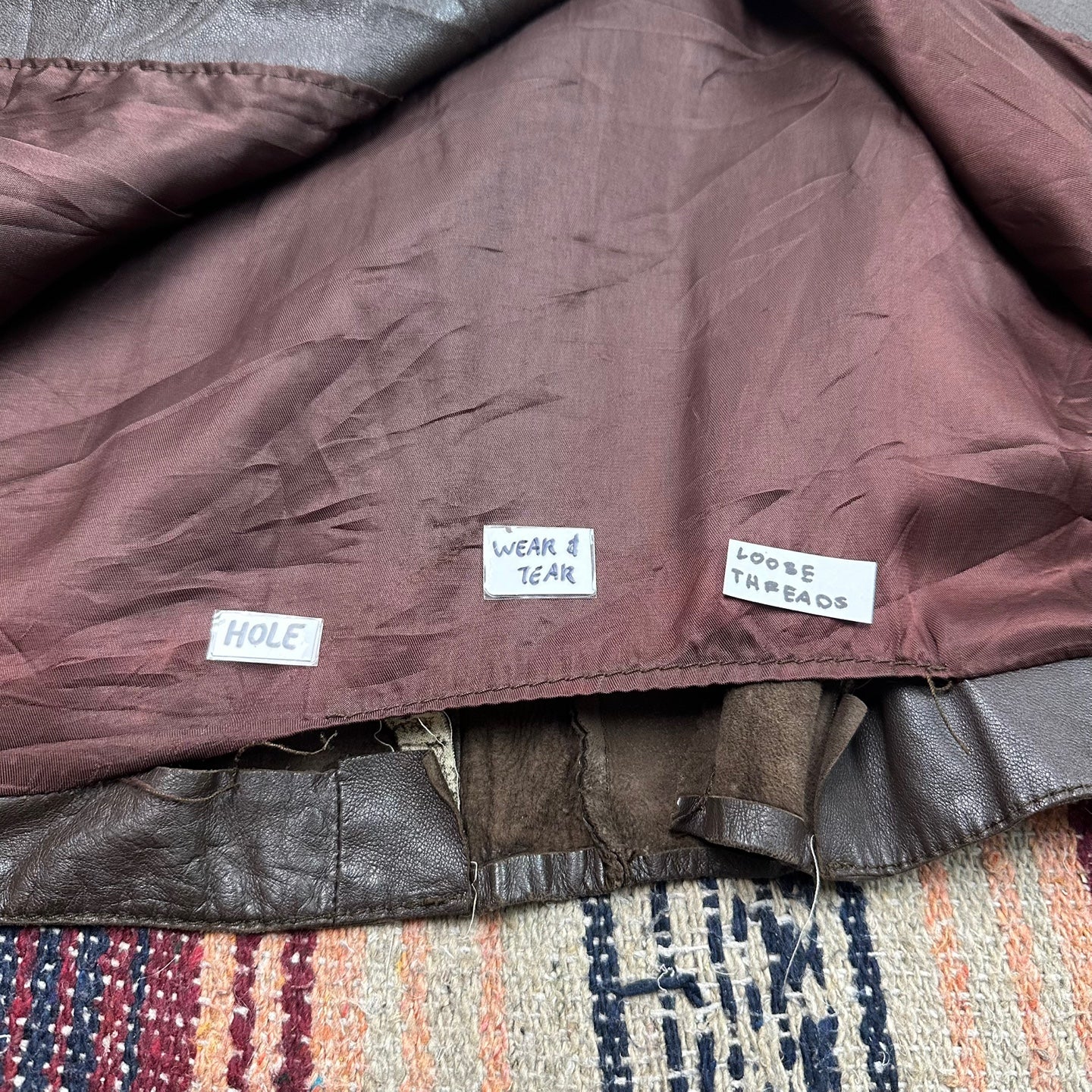 Vintage Tannery Row Long Brown Leather Coat