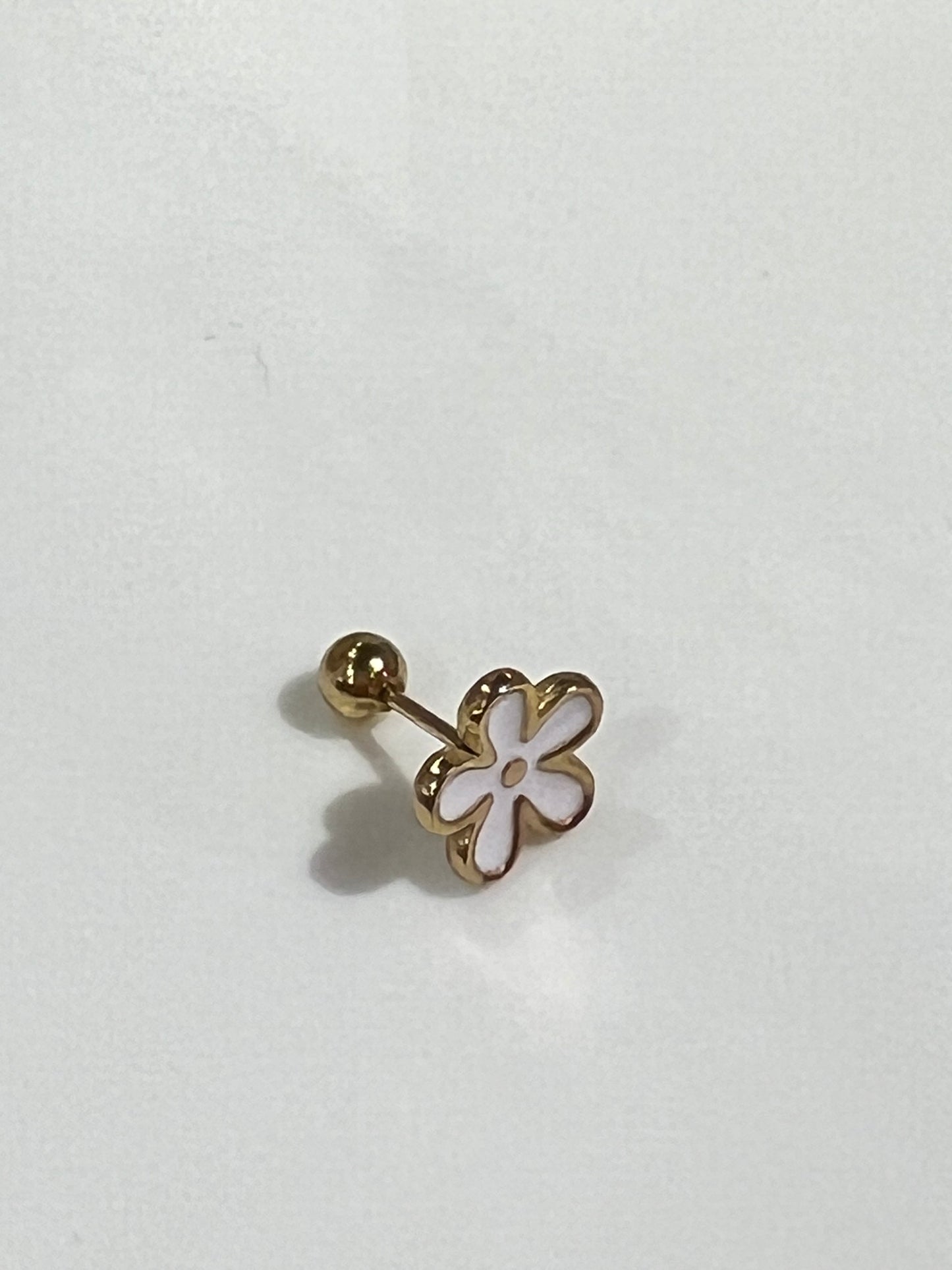 White Flower Earrings