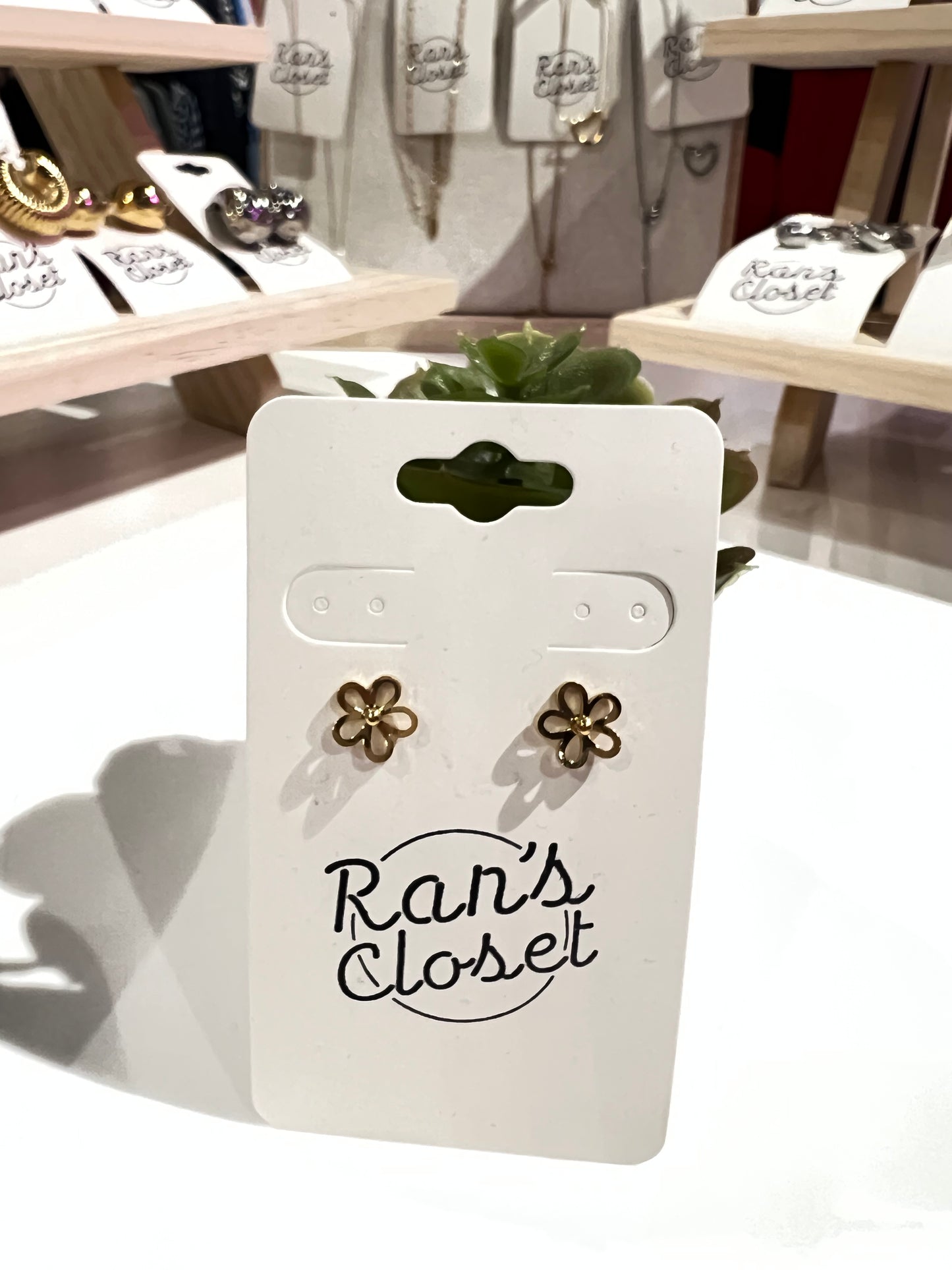 Gold Flower Earrings