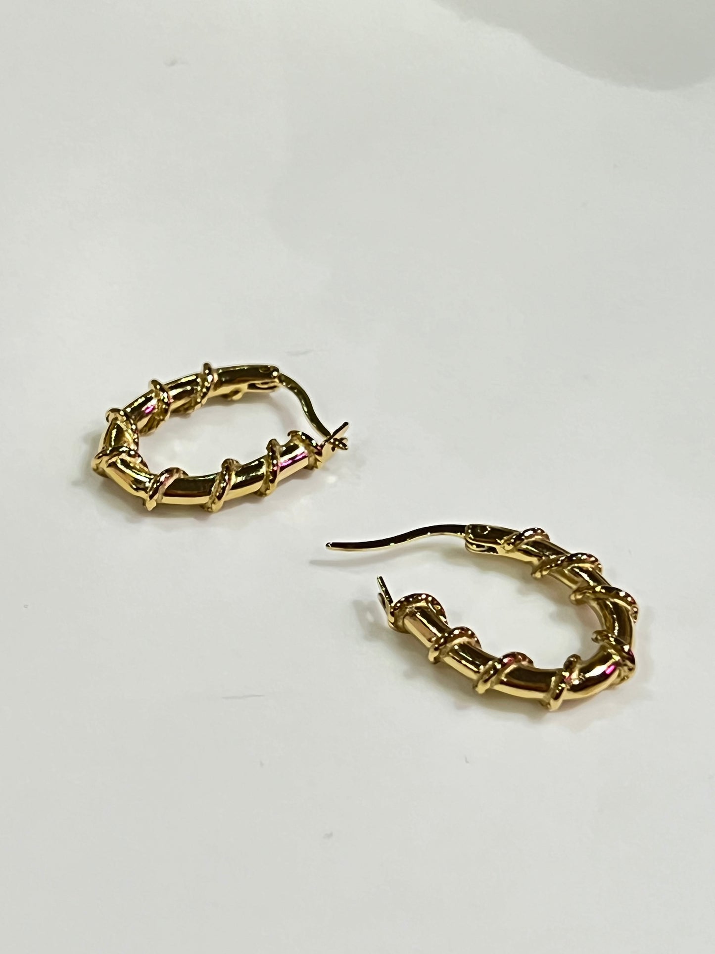 Chain Wrap Hoop Earrings