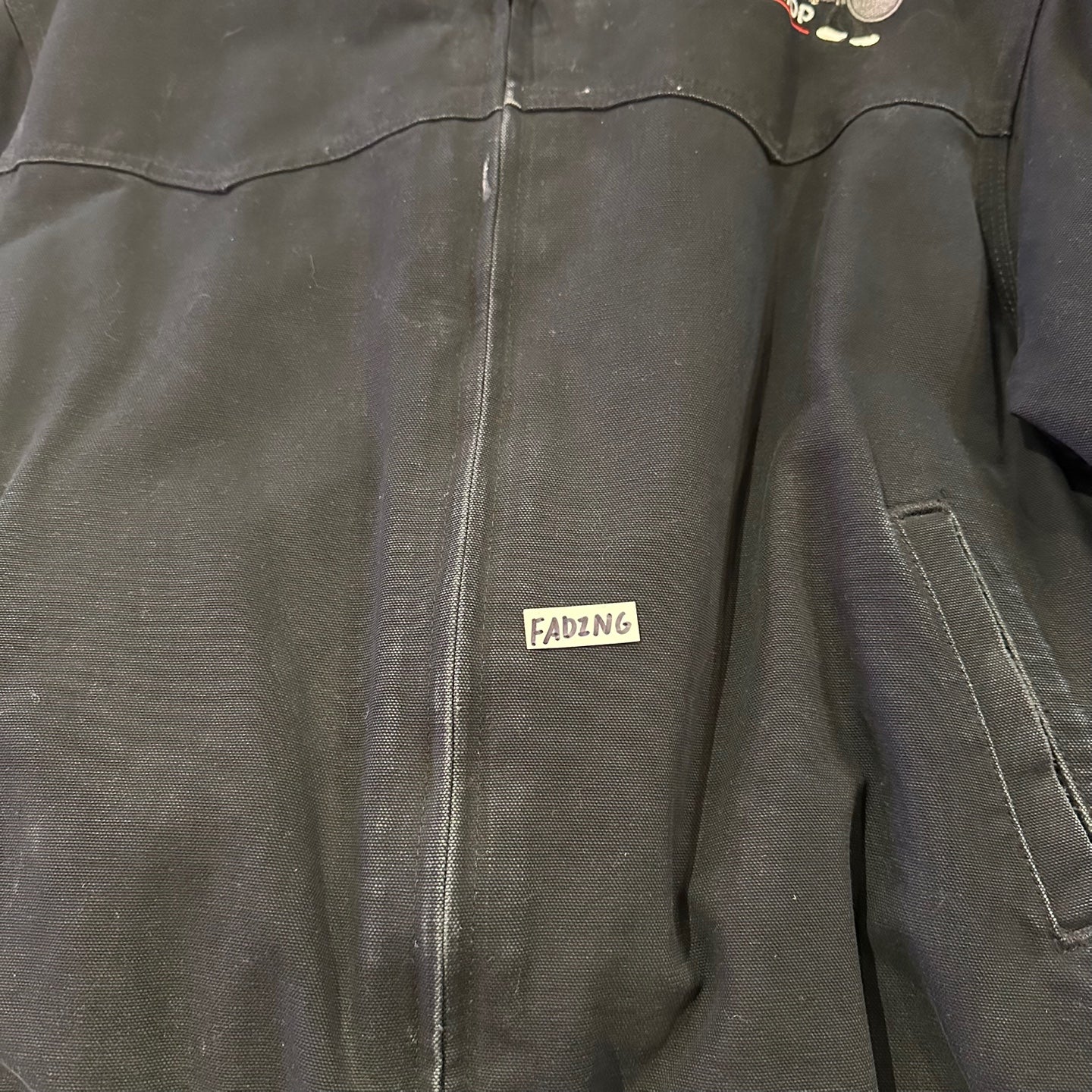 Vintage Red Quilted Lining Black Carhartt Detroit Jacket