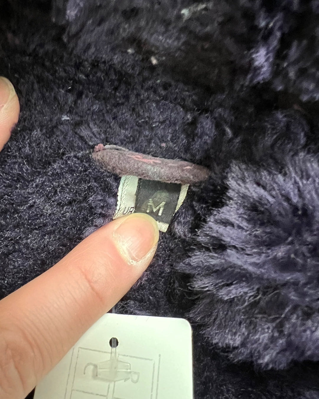 Vintage Dark Purple Sheep Skin Jacket