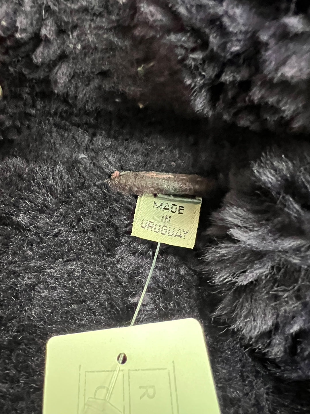 Vintage Dark Purple Sheep Skin Jacket