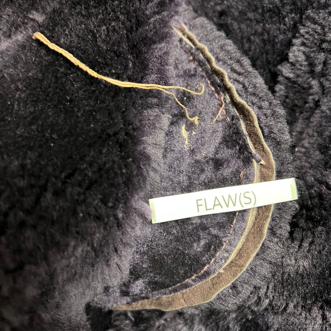 Vintage Dark Purple Sheep Skin Jacket