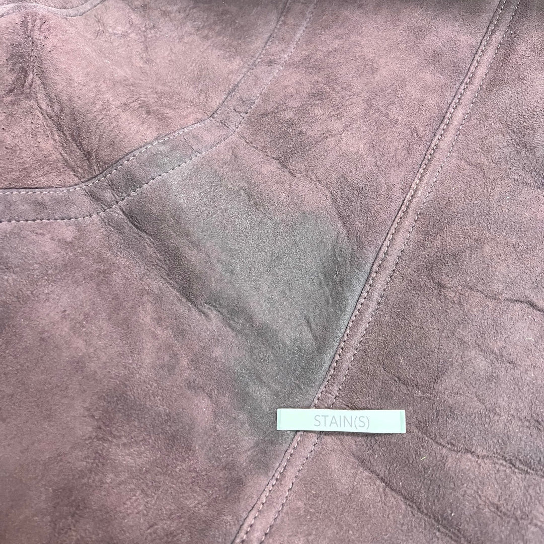 Vintage Dark Purple Sheep Skin Jacket