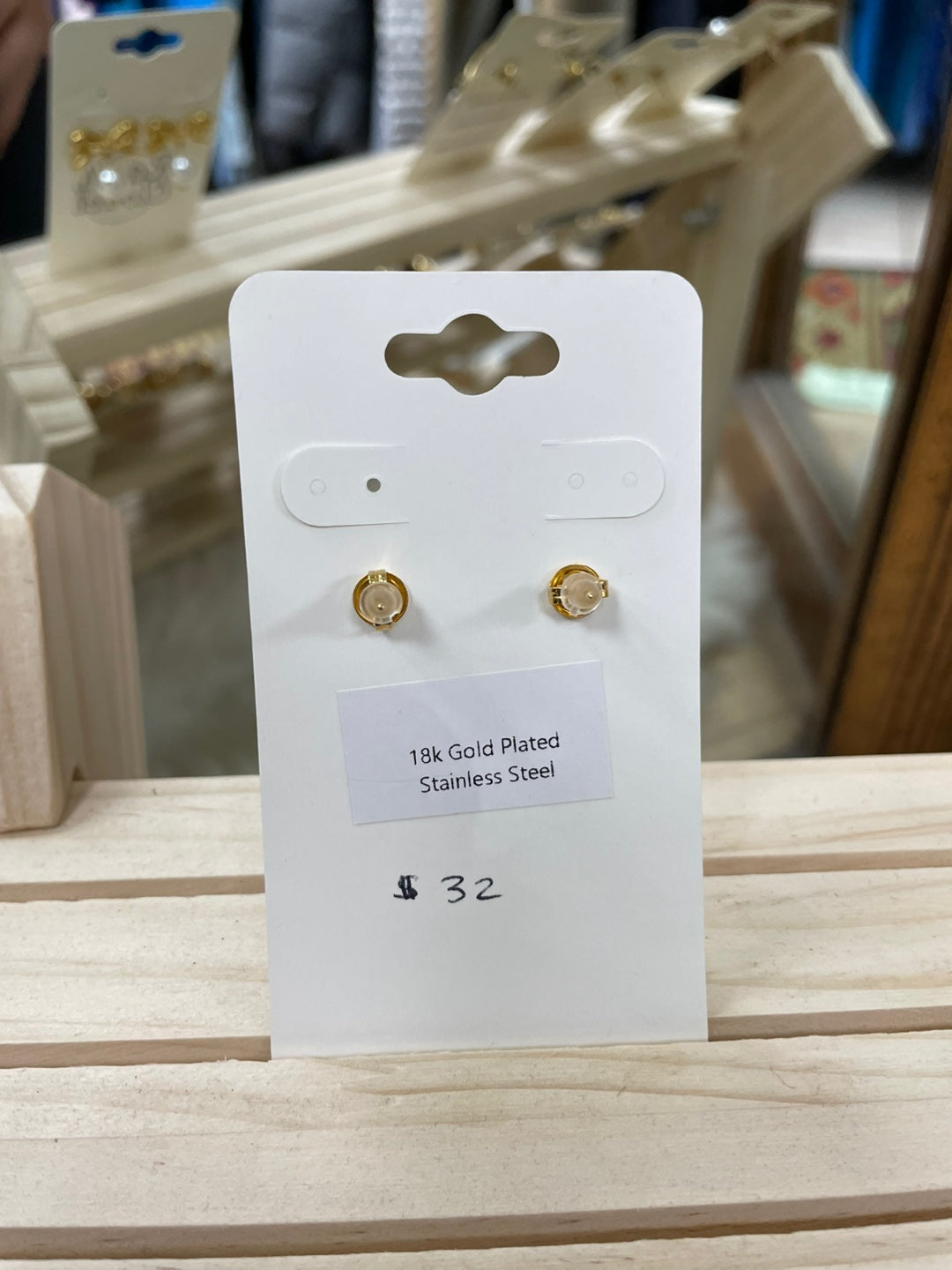 Gold Bow Pearl Earrings