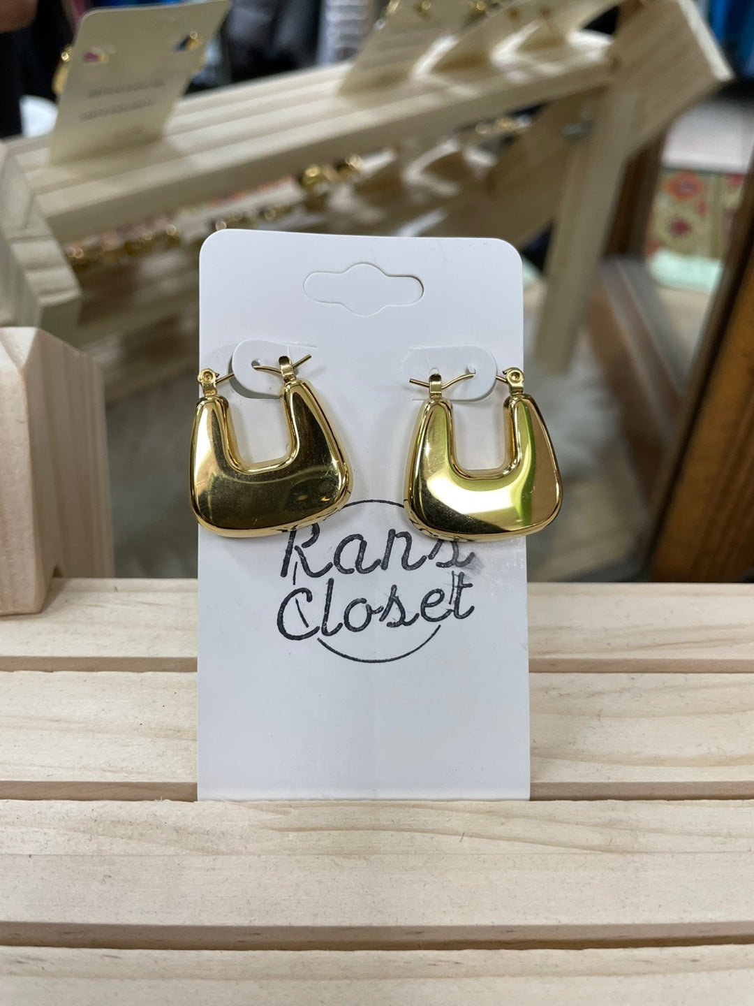 Square Gold Hoops