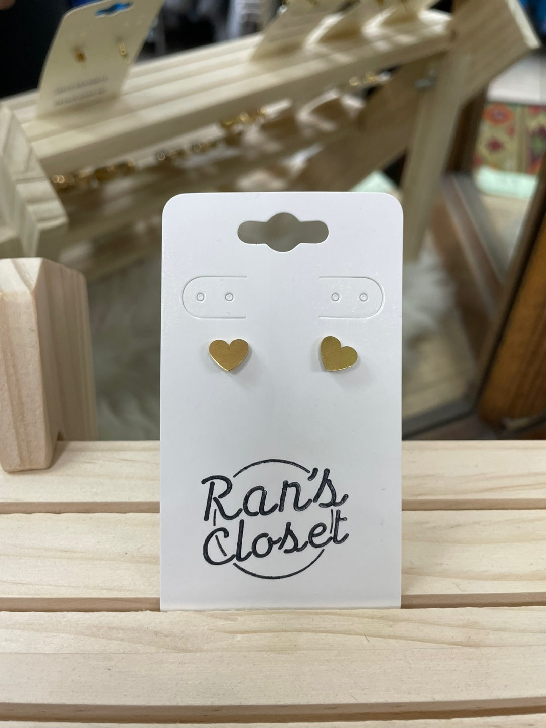 Gold Heart Earrings