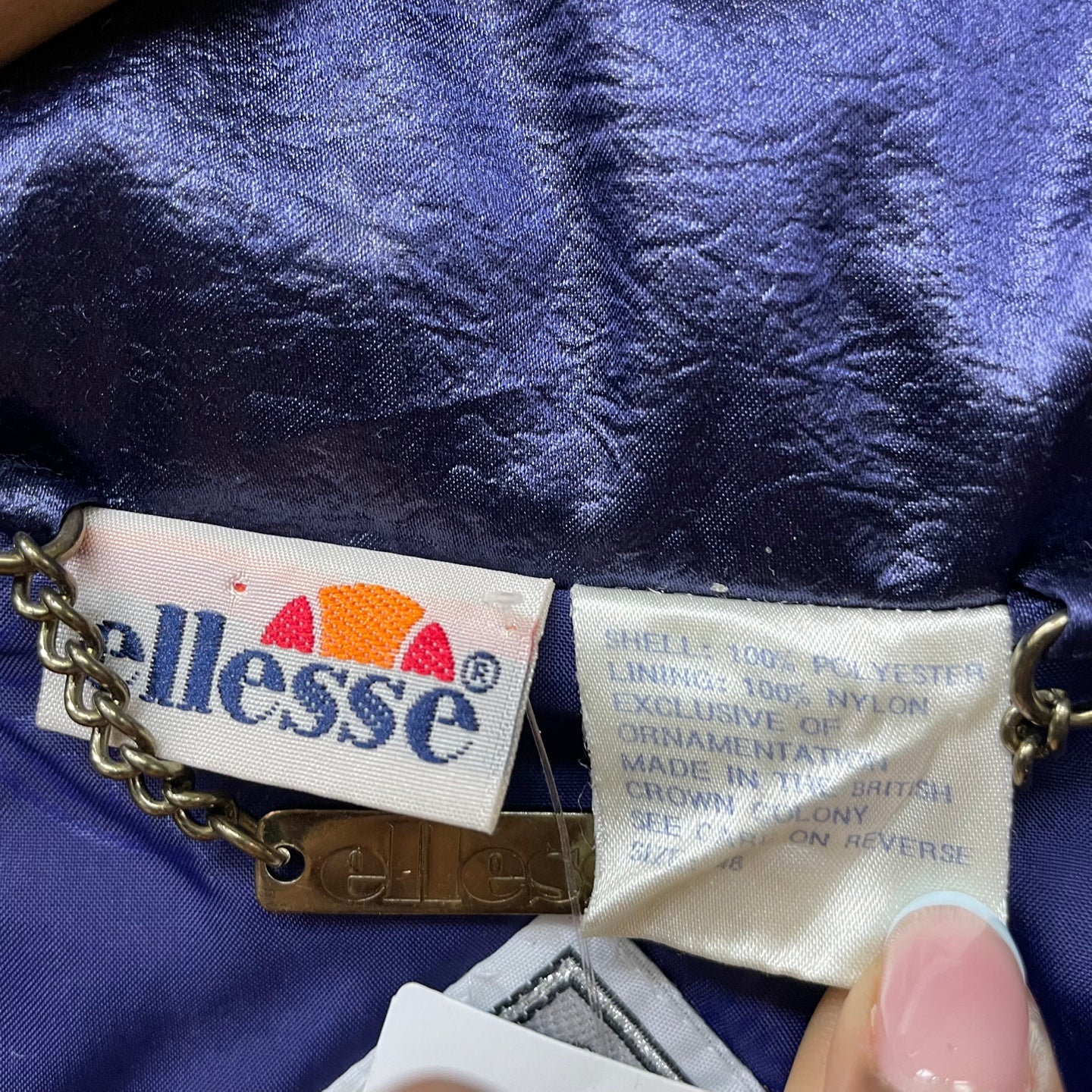 Vintage Ellesse Quarter Zip Red Satin Like Jacket