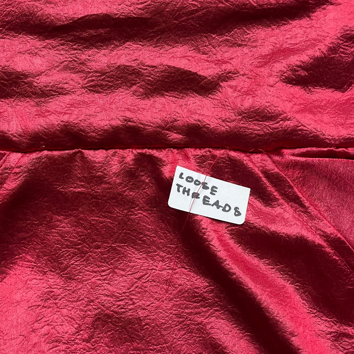 Vintage Ellesse Quarter Zip Red Satin Like Jacket