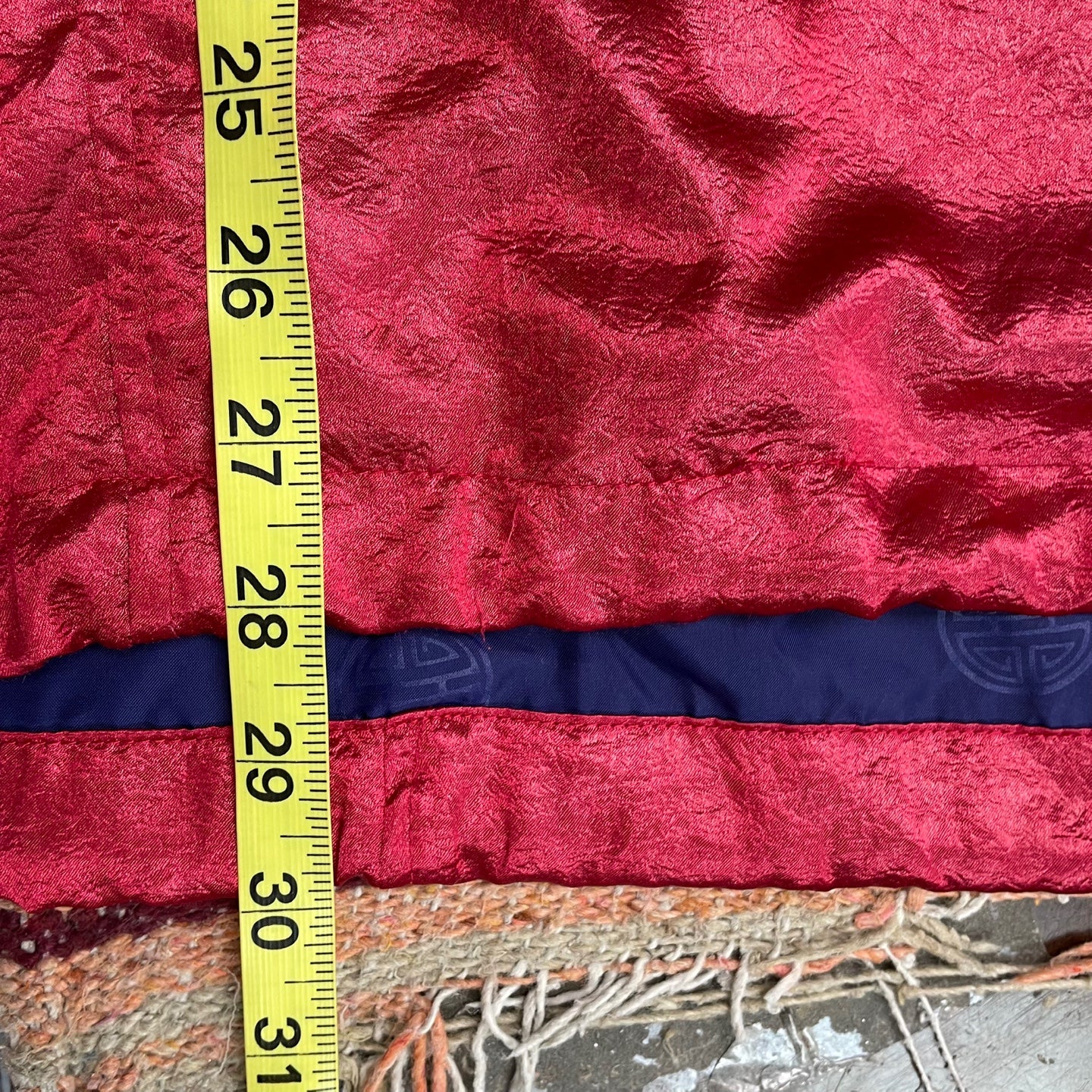 Vintage Ellesse Quarter Zip Red Satin Like Jacket
