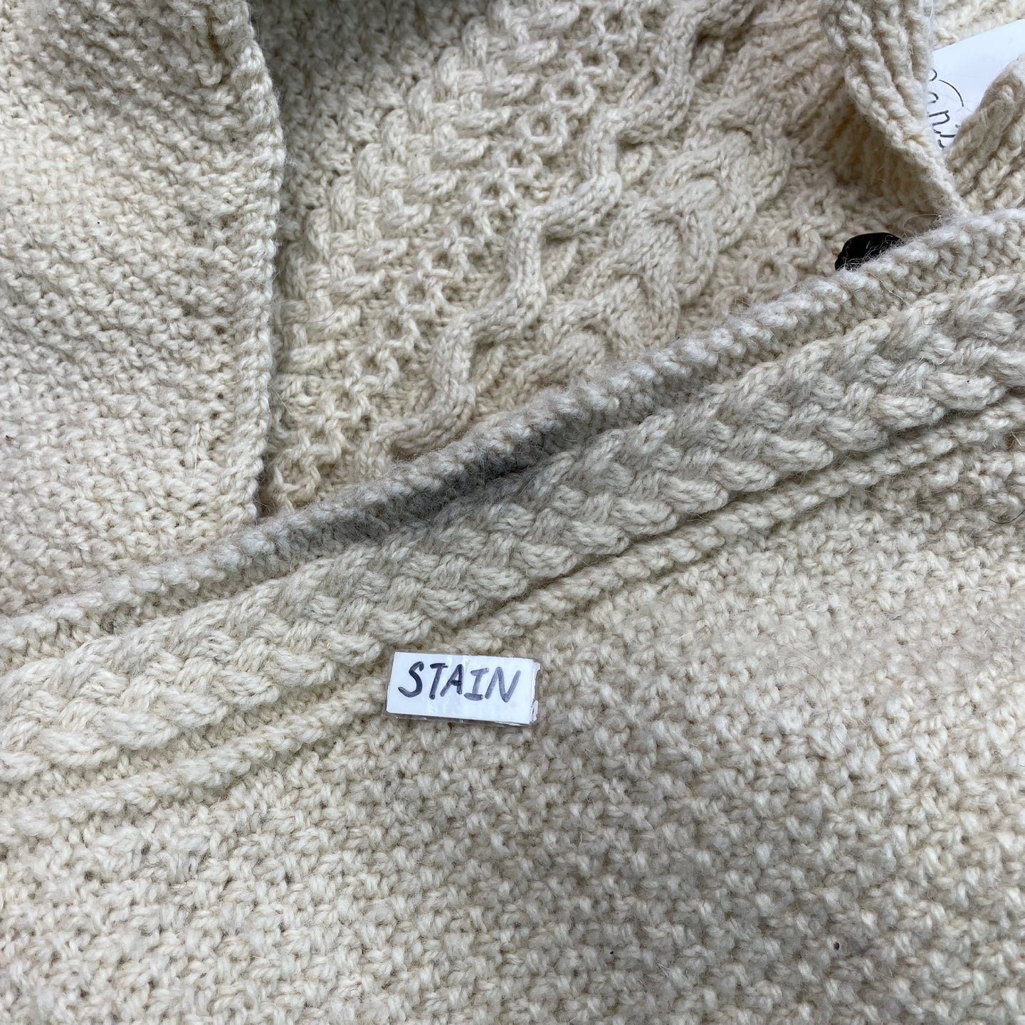 Vintage Thick Cable Knit Cardigan Sweater