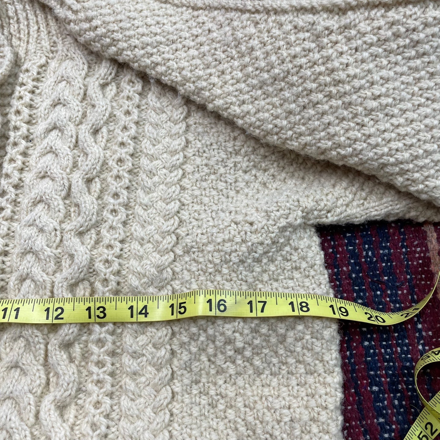 Vintage Thick Cable Knit Cardigan Sweater
