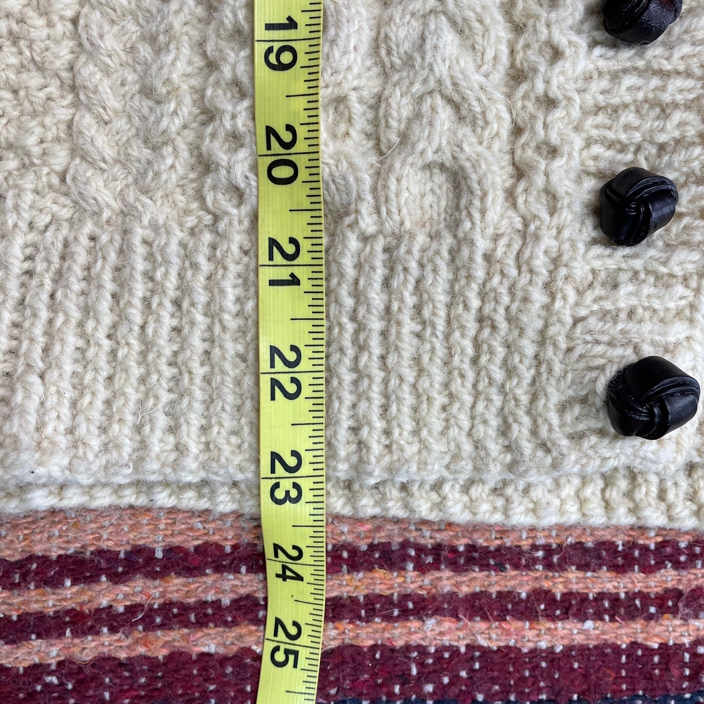 Vintage Thick Cable Knit Cardigan Sweater