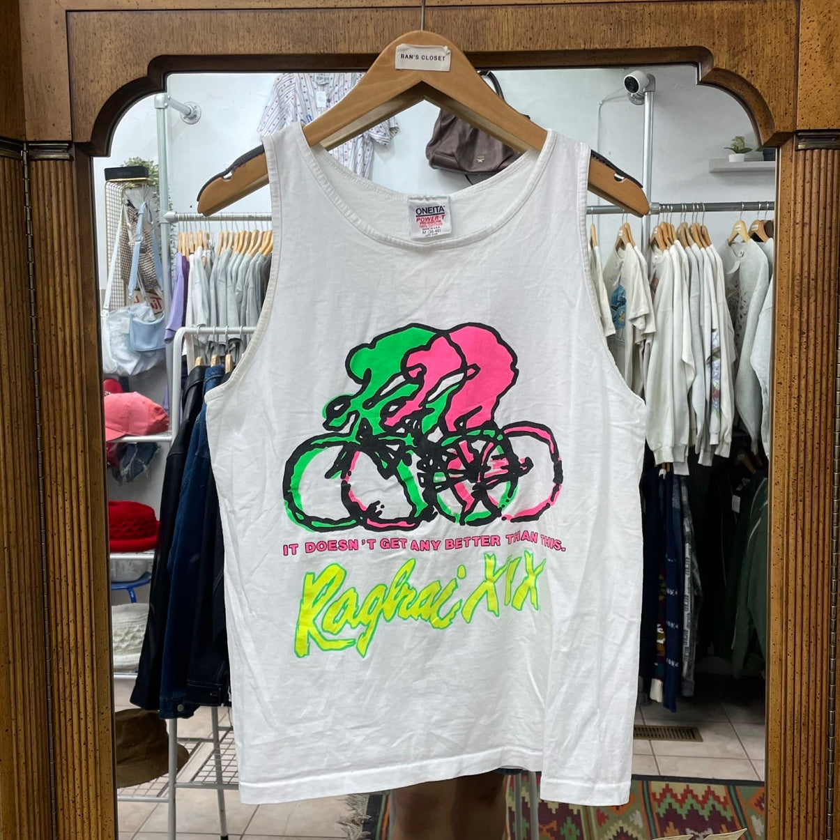 Vintage 90's RIGBRAI Iowa Bicycle Tour Tank Top