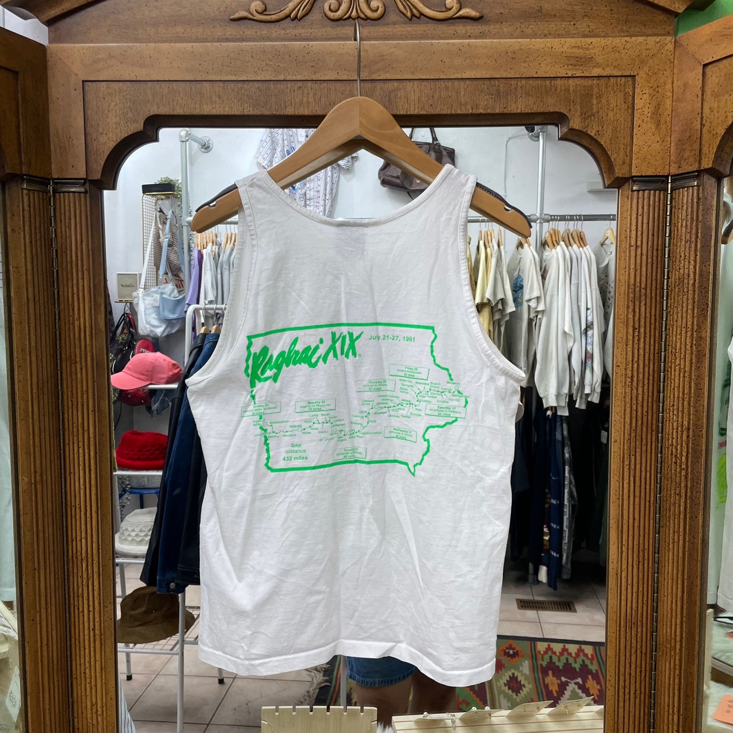 Vintage 90's RIGBRAI Iowa Bicycle Tour Tank Top
