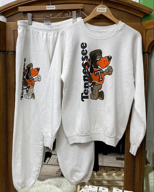 Vintage Tennessee Volunteers University Football Sweatsuit Set