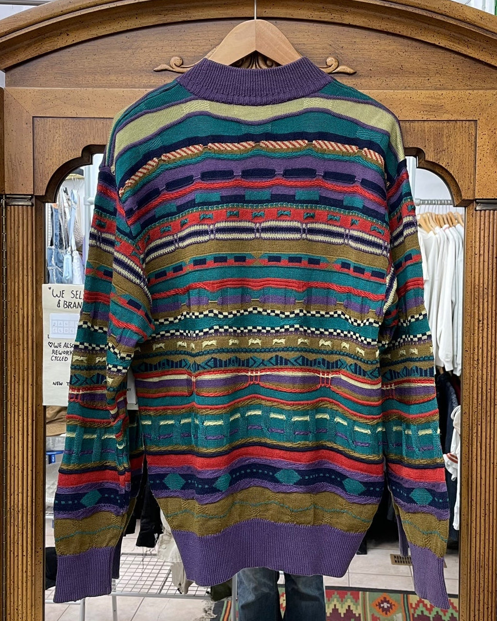 Vintage GranSignore 3D Knit Multi-Colour Sweater