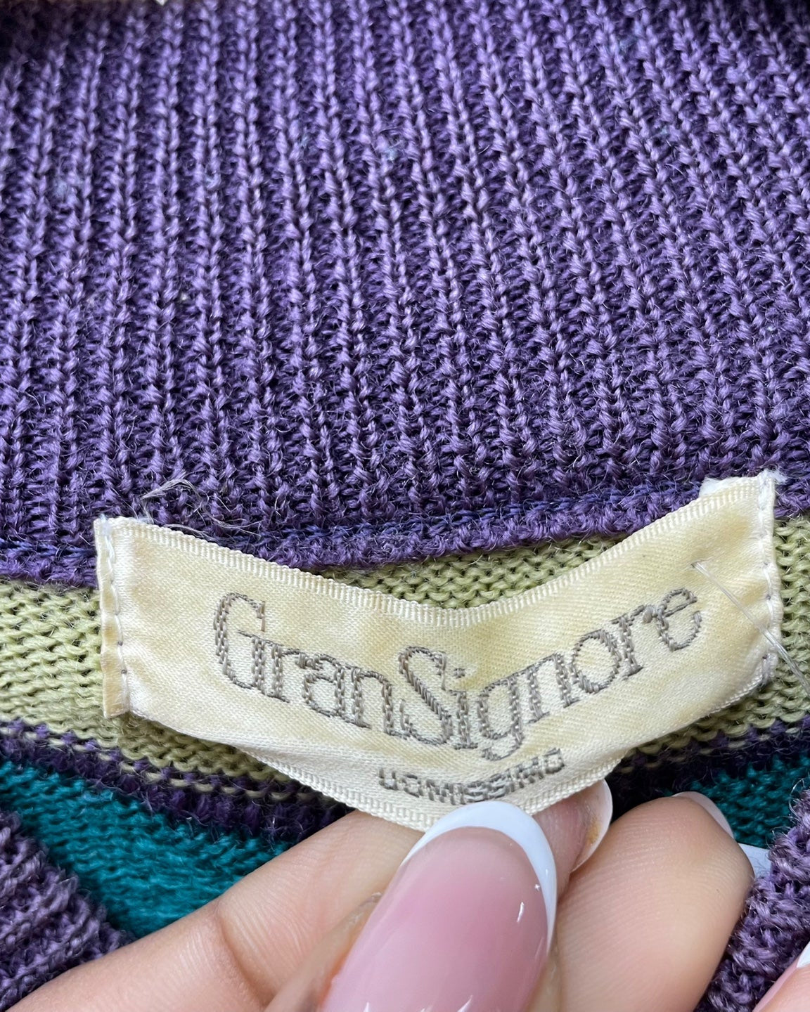 Vintage GranSignore 3D Knit Multi-Colour Sweater