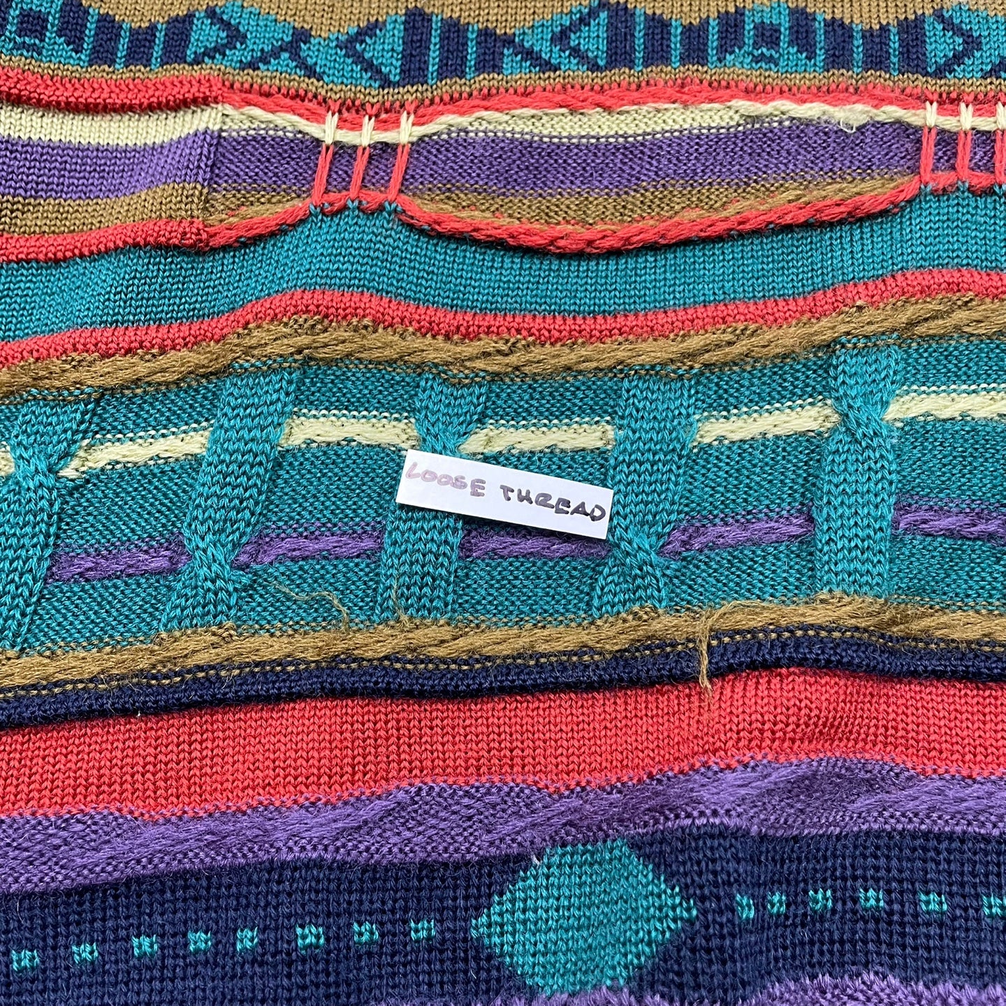 Vintage GranSignore 3D Knit Multi-Colour Sweater
