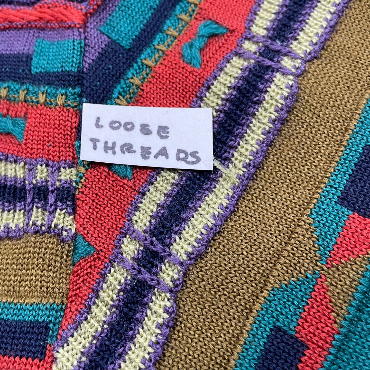 Vintage GranSignore 3D Knit Multi-Colour Sweater