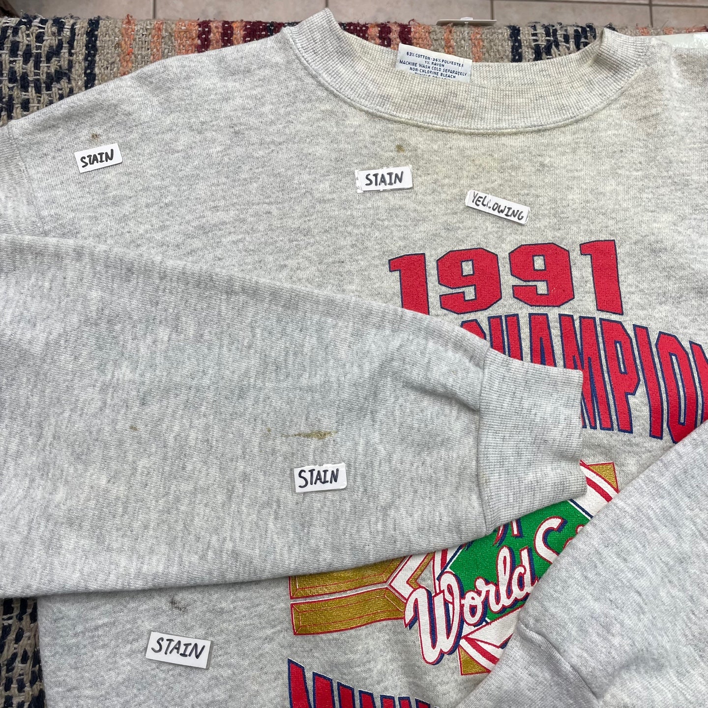 Vintage 1991 MLB Minnesota Twins Championship Sweatshirt