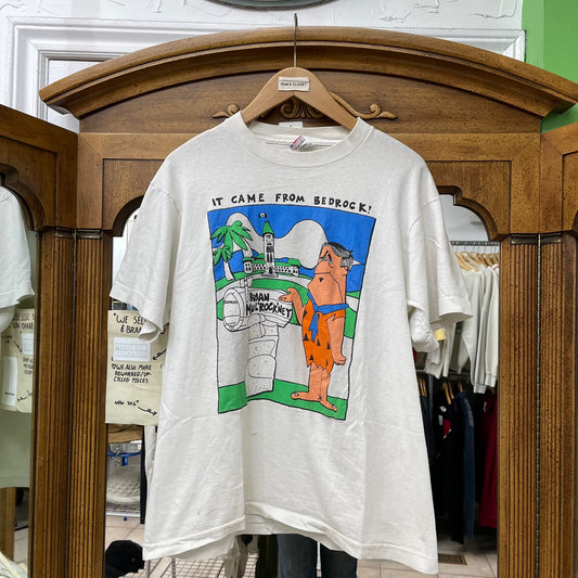 Vintage Brian Mulroney and Flintstones Funny T-Shirt