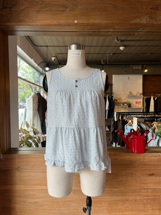 Floral Button Up Tank Top