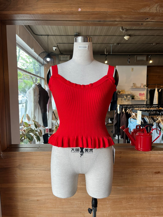 Knit Ruffle Tank Top