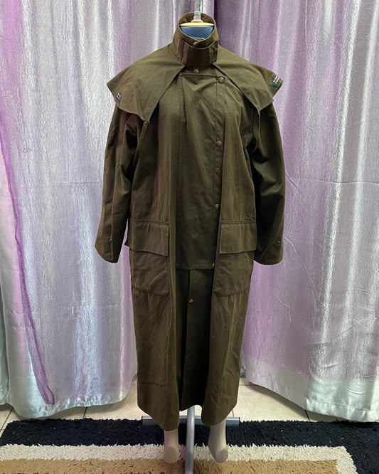 Vintage Eidex Kiwi Stockman Brown Oilskin Trench Coat