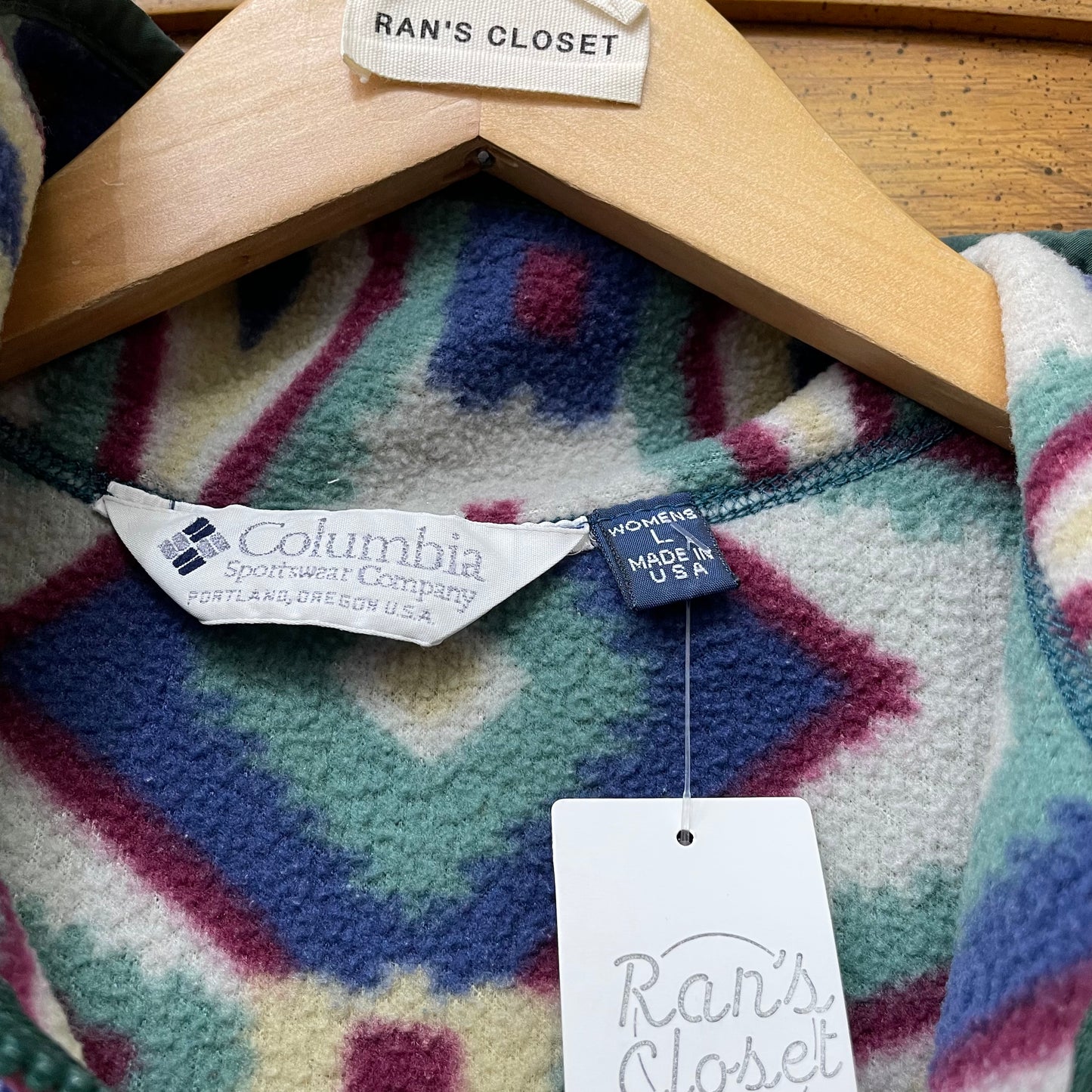 Vintage Columbia Aztec Quarter Zip Fleece