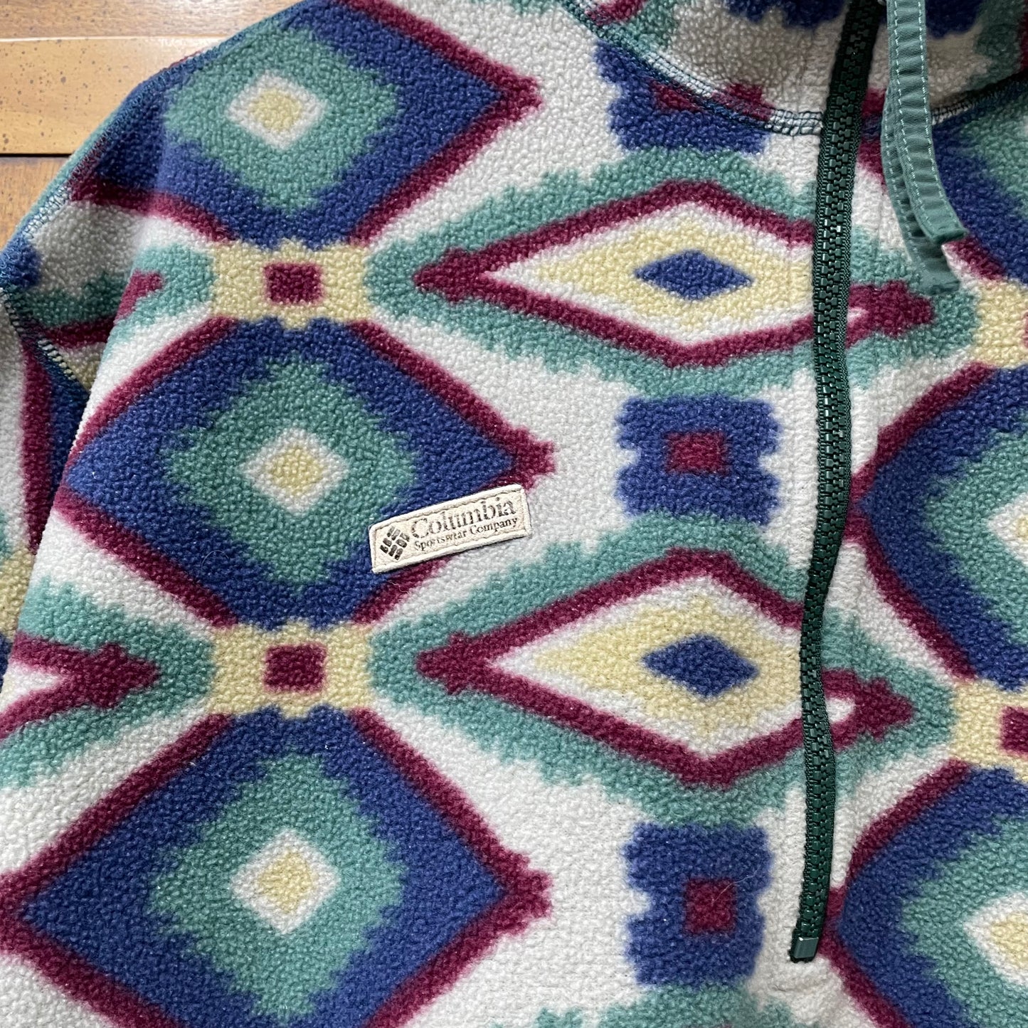 Vintage Columbia Aztec Quarter Zip Fleece