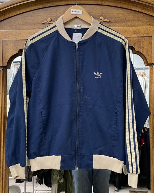 Vintage 1980's Adidas Navy and Beige Jacket