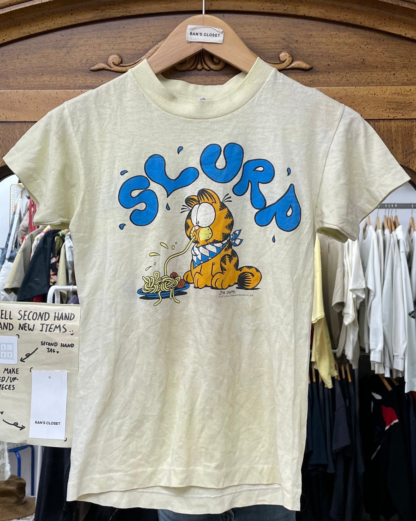 Vintage Garfield Slurp/Splat Jim Davis Graphic T-Shirt