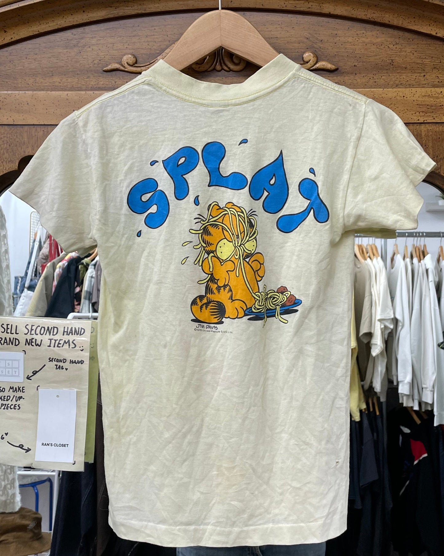 Vintage Garfield Slurp/Splat Jim Davis Graphic T-Shirt