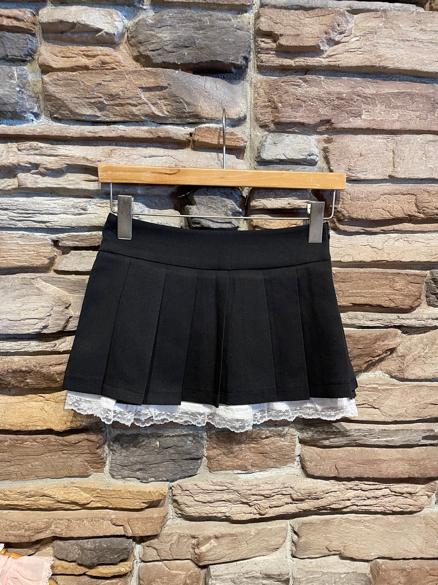 Pleated Mini Skirt with Bow