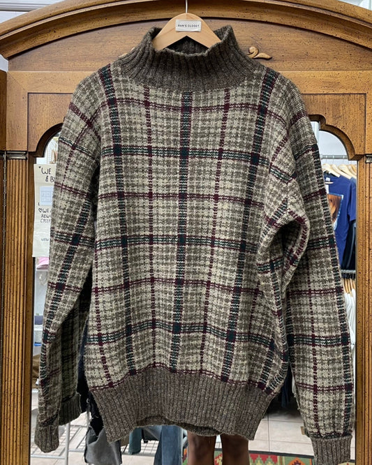 Vintage Polo Ralph Lauren Plaid Wool Sweater