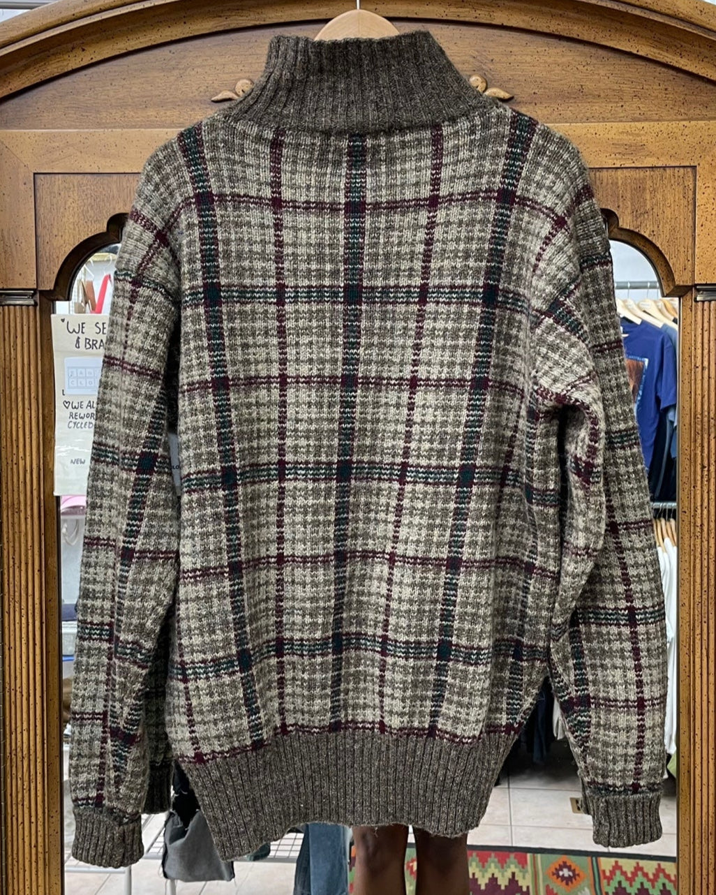 Vintage Polo Ralph Lauren Plaid Wool Sweater
