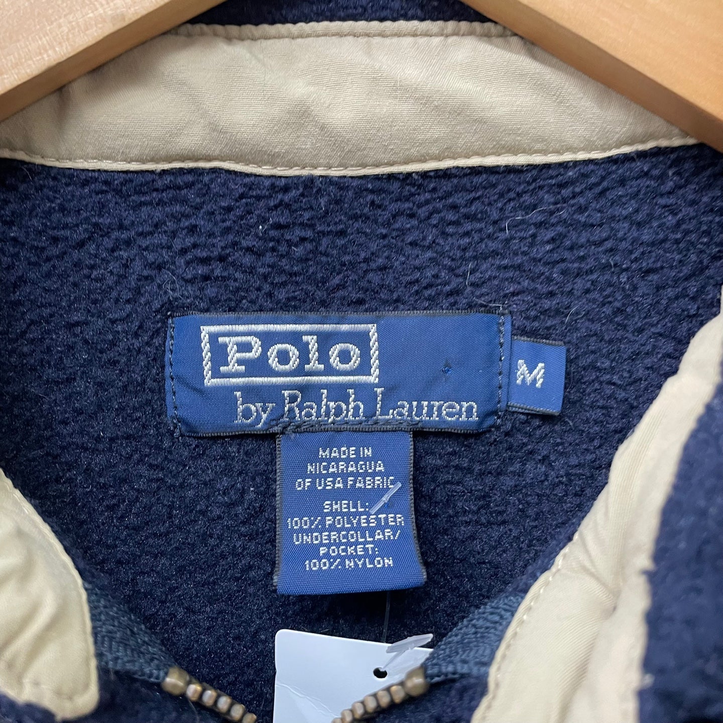 Vintage Polo Ralph Lauren Navy Fleece Zip Up Jacket