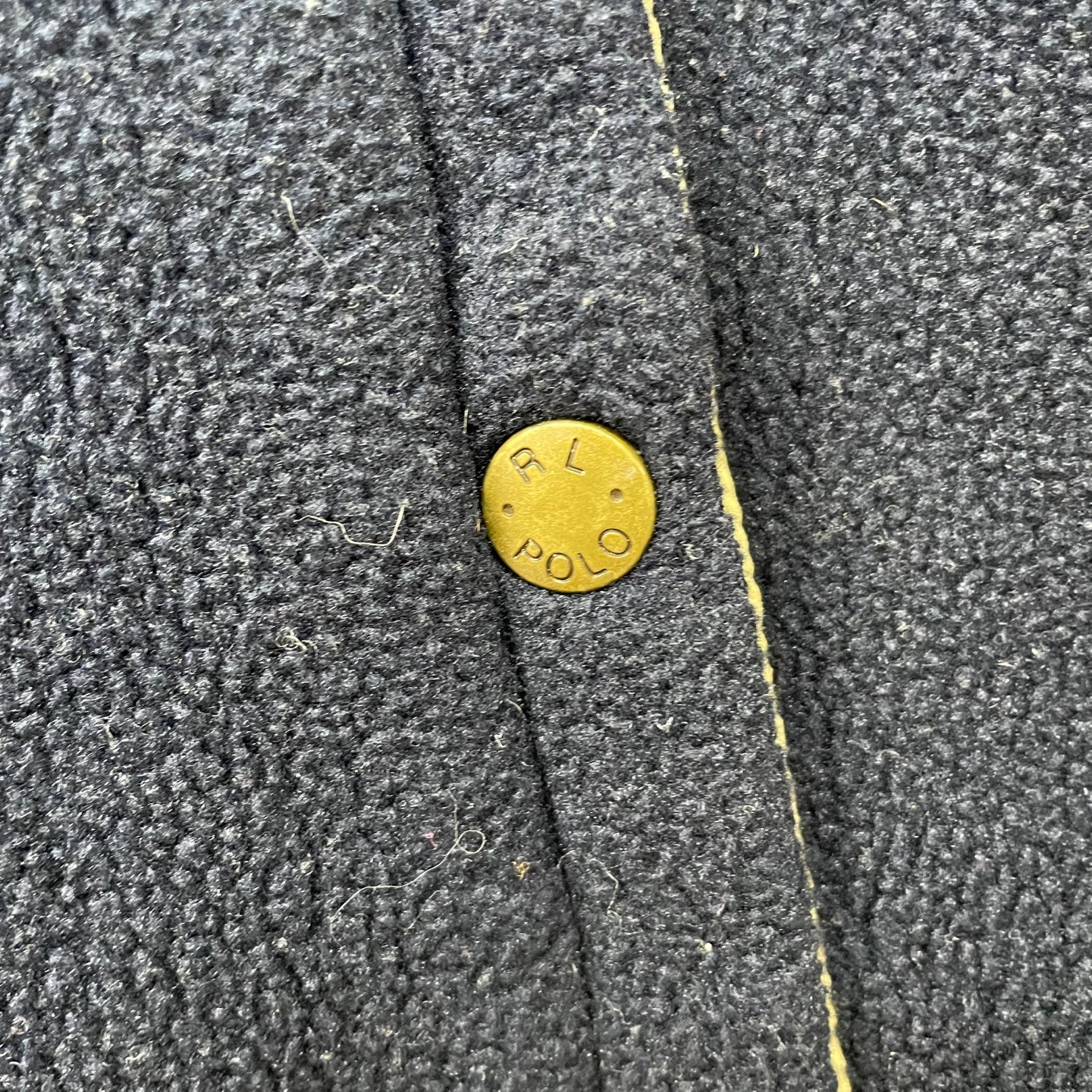 Vintage Polo Ralph Lauren Navy Fleece Zip Up Jacket